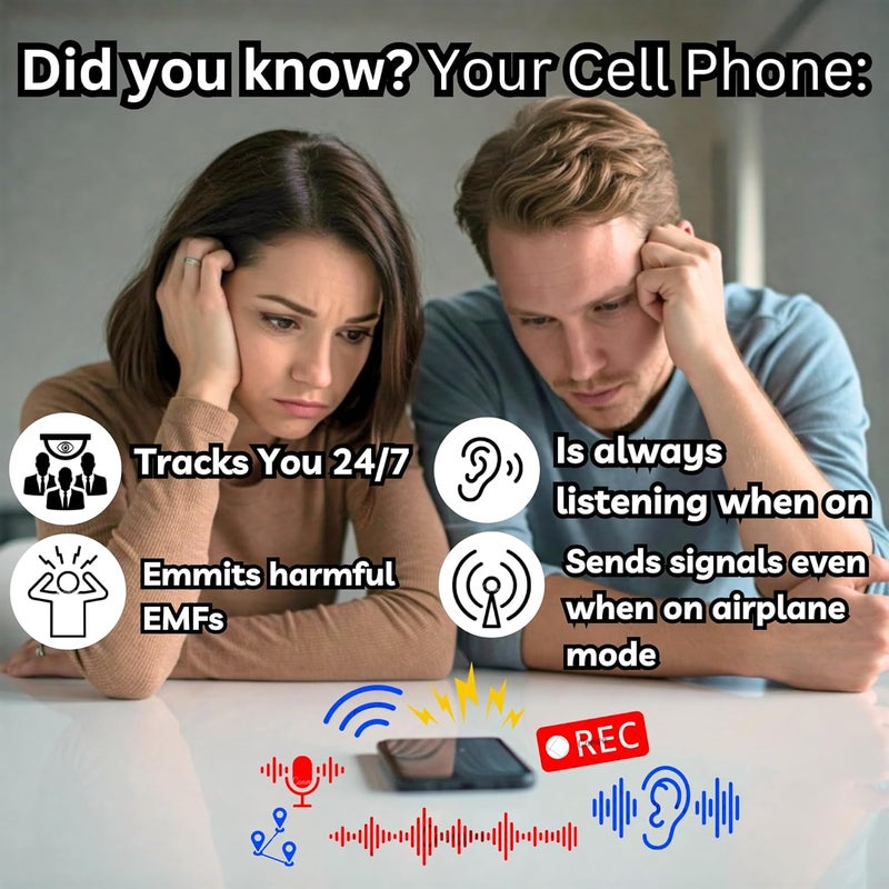 BioHarmonize EMF Shield Phone Sleeve - Full Privacy & RF Signal Blocking, Double Shielding Faraday Fabric, Quantum Harmonization Tech - Image 2